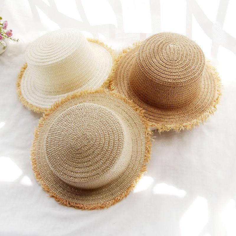 Sun Hat Women's Summer Hat Sun Protection Straw Hat Woven Korean Version Vacation Seaside Outdoor Beach Hat Fried Street Sun Hat