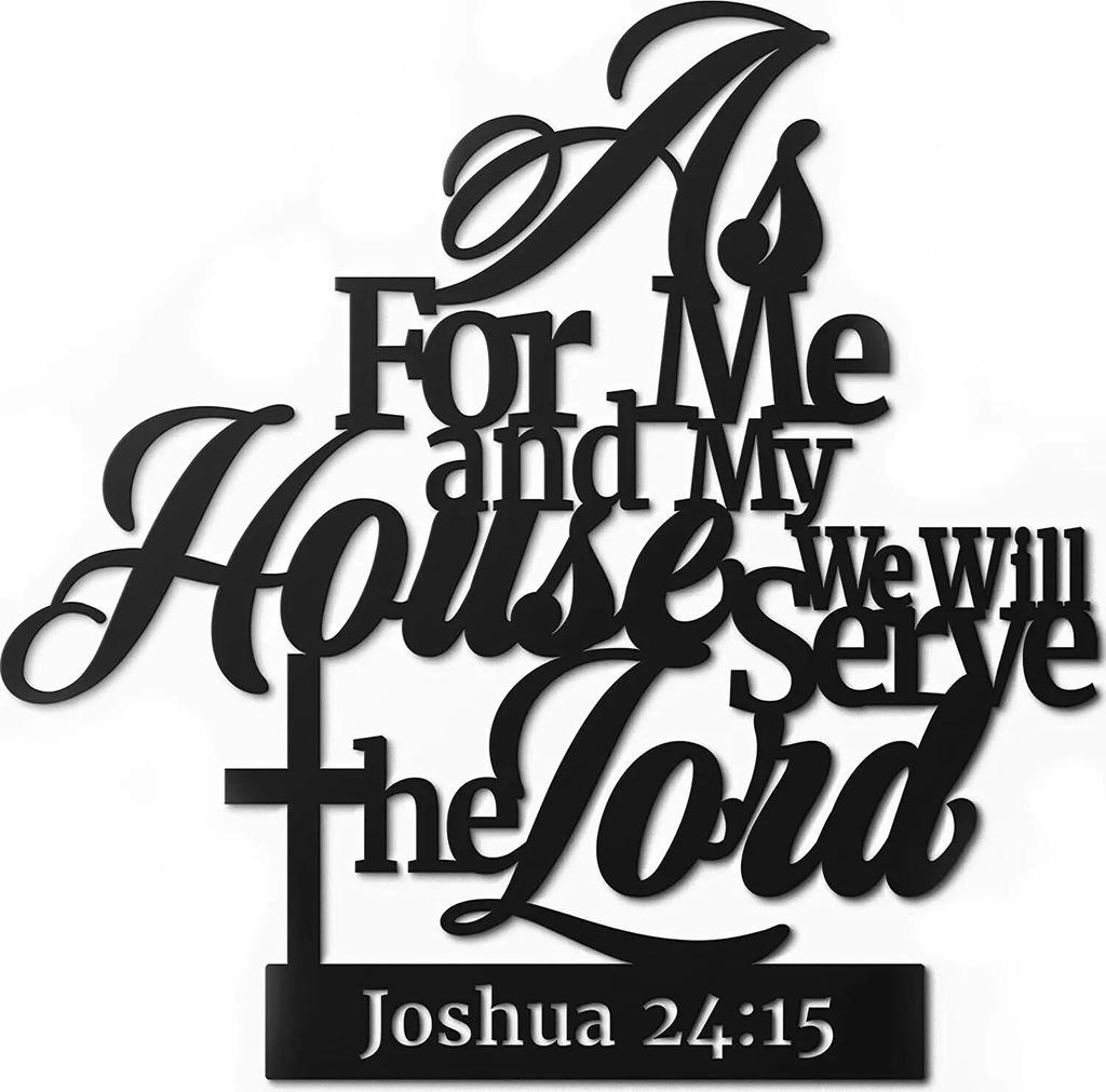 Metal Bible Verses Wall Decor As For Me And My House Christian Wall Decor Wall Decor Metal Wall Hanging