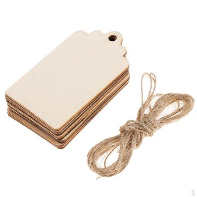 20 Pieces Natural Wood Rustic Gift Tags Hanging Label for Wedding Favors Crafts