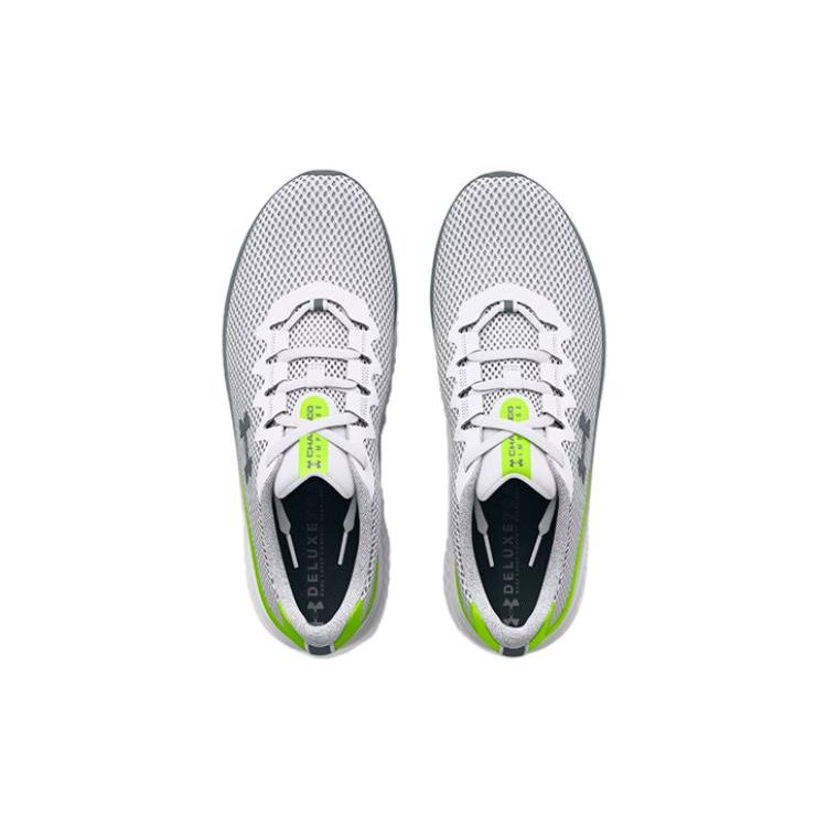 Under Armour Charged Impulse 3 White Lime Surge Men Sneakers Gravel 3025421-101