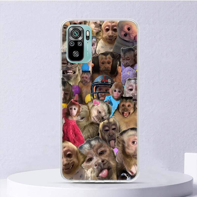 Monkey Memes Soft Case For Xiaomi Redmi Note 14 14S 13 12S 11S 10S 12 11 10 Phone Cover 11T 11E Pro Plus 9 9S Shell Coque