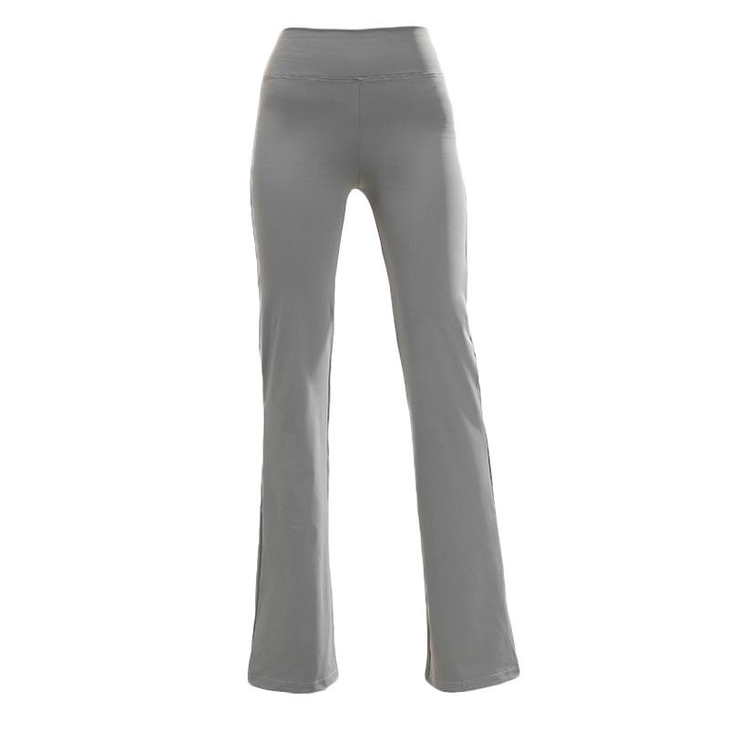 Spring/Summer High Waist Butt-Lifting Yoga Pants: Nude Feel, High Elastic, Slimming Straight Leg, Micro Flare, Body Shaping for Women.