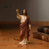 Spiritual Gifts for Easter Christmas Jesus Reading Book Resin Figurine, Small Religious Statue Bookshelf Mantel Prayer Baptism Communion Believers