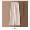Women S High Waist Wide Leg Casual Pants Soft Thickened Straight Trousers