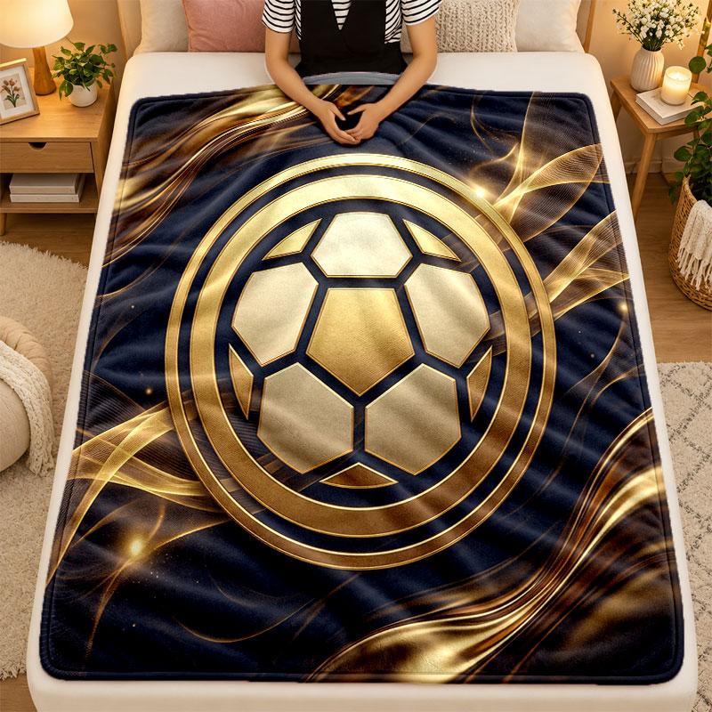 Flannel BlanketColombia Football Warm Soft Throw Blanket for Indoor Sofa Bed Living Room Use