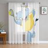 Hipopotam Tenisowy Luksusowe Szyfonowe Przezroczyste Zasłony do Salonu Sypialni Dekoracja Woalki Okienne Zasłony Tiulowe