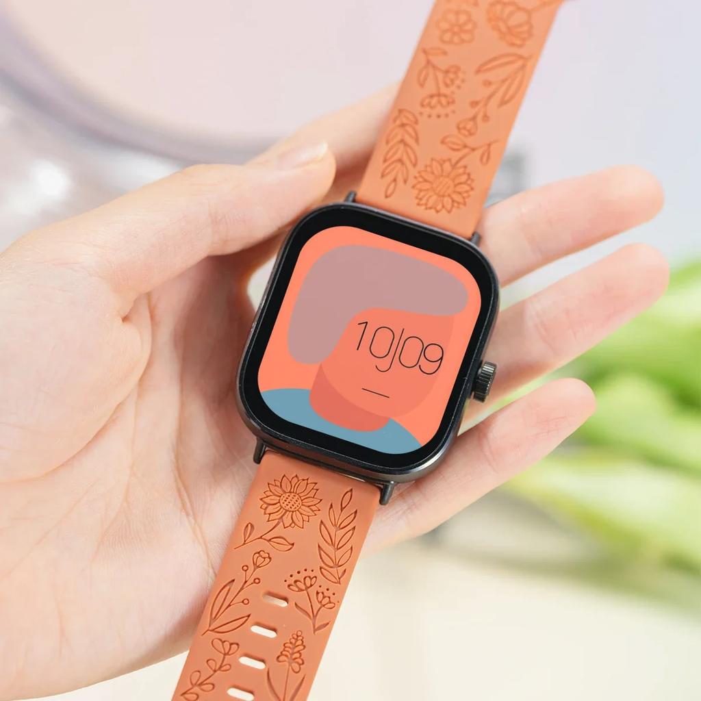 New Carving Strap for Redmi Watch 4 Magnetic Silicone Band for Xiaomi Mi Band 8 Pro 9 Pro Smartwatch Bracelet Accessories Correa