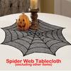 Halloween Spider Round Web Tablecloth Topper Covers Fireplace Table Party Decor