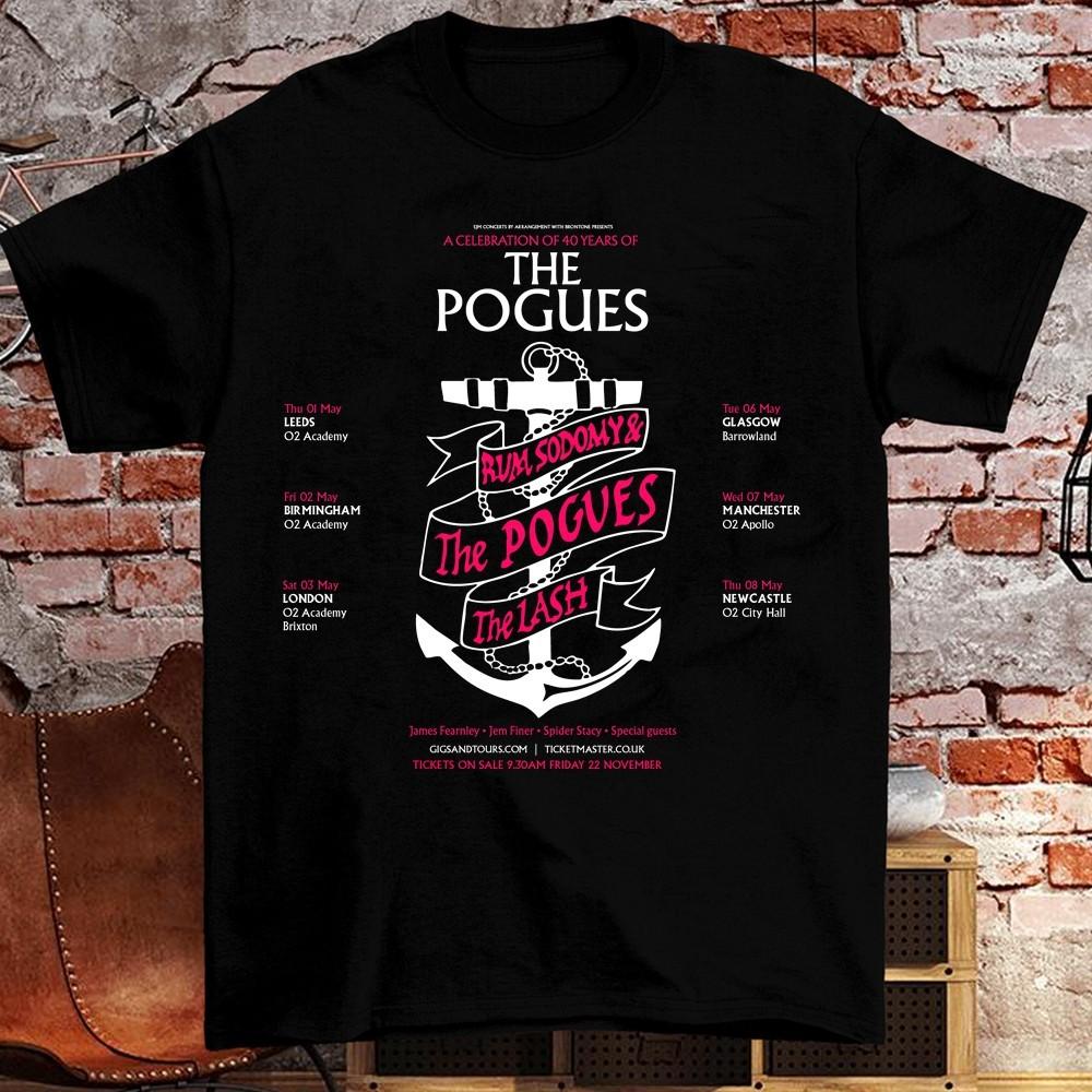 

The Pogues 25 TOUR 40 years of Rum Sodomy The Lash T Shirt Full Size 20D1819 Unisex T-Shirt XL