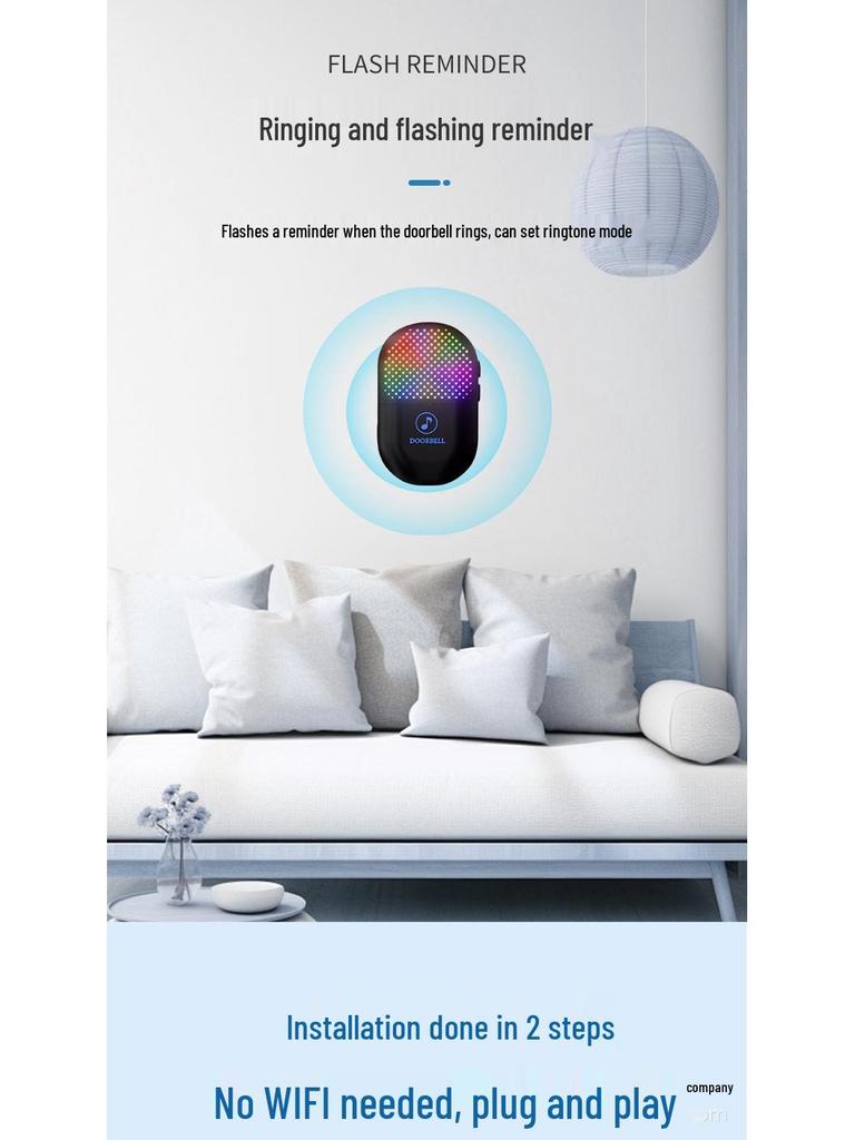 Ultra-Long Range Wireless Doorbell with High Volume Emergency Call Button for Elderly and Patient Care