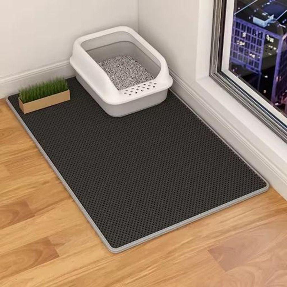 Anti-Slip Double Layer Cat Litter Mat Large Pet Cleaning Mat Durable Cat Scratch Pad  for Home