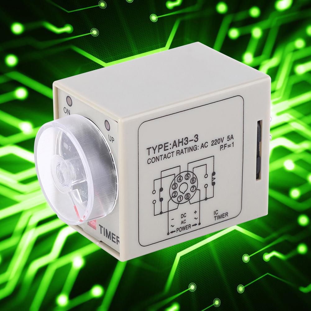 AH33 Time Relay Adjustable Delay Timer Switch AC 220V for Automatic  Control System