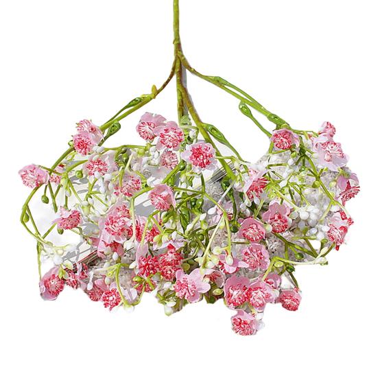 Simulation Flower Convenient Vivid No Watering Faux Silk Flower Maintenance Free Simulation Flower Artificial Gypsophila for Banquet