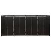 VidaXL Abri pour poubelle quadruple Noir 274x80x117 cm Résine tressée 319863