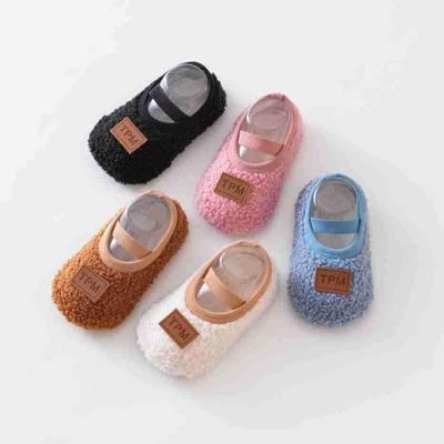 Anti-slip Children Slippers Soft Sole Walking Shoes New Toddler Plush Floor Socks  Boy Girl