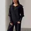 Women's Fashion Temperament Casual Sweatshirt Two-Piece Set - Autumn/Winter 2024
