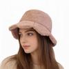 Plush Fisherman Cap Thick Warm Plush Bucket Hat Fashionable Fluffy Winter Cap  Outdoor Activities