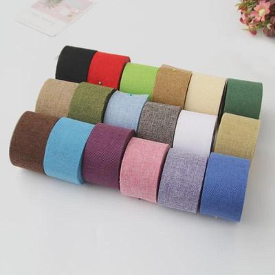 DIY Wedding Decor: Colored Imitation Linen Ribbon, 5CM Polyester Roll