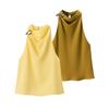 Autumn Gold Collar Sleeveless Top with Accessories for Women