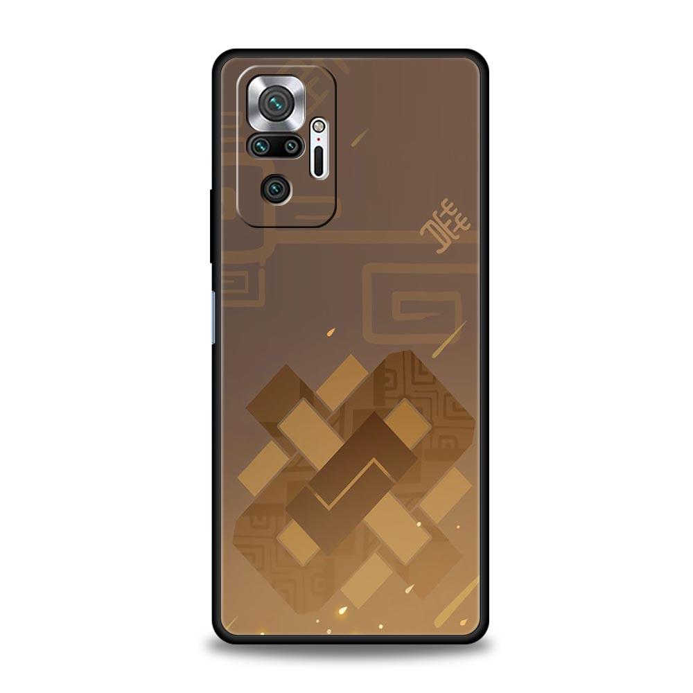 Genshin Impact Logo Phone Case For Xiaomi Redmi Note 12 5G 11 10 Pro Plus 9S 9 8 7 9T 8T 10C 9C 9A K50 Gaming Silicone Cover
