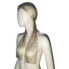 Fascia da testa bandana da donna con strass, foulard decorato con cristalli, accessorio per spettacoli teatrali e celebrazioni