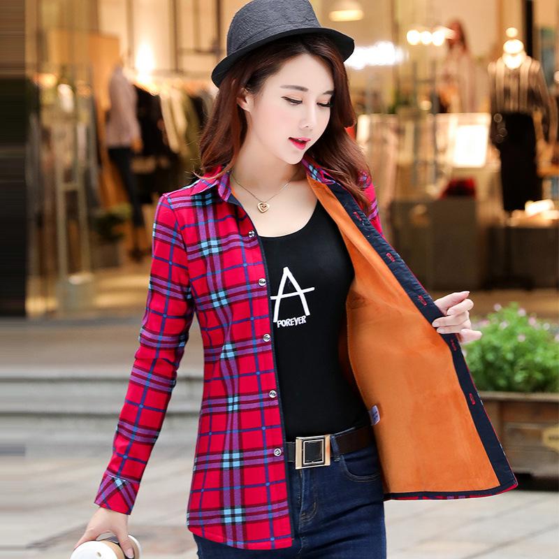 Zimní dámská sametová košile All-In-One s dlouhým rukávem plus sametový tlustý teplý top