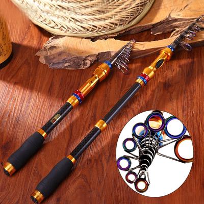 1.8-3.6M Spinning Fishing Rod Telescopic Carbon Fishing Pole Portable Boat Carp Fishing Rods