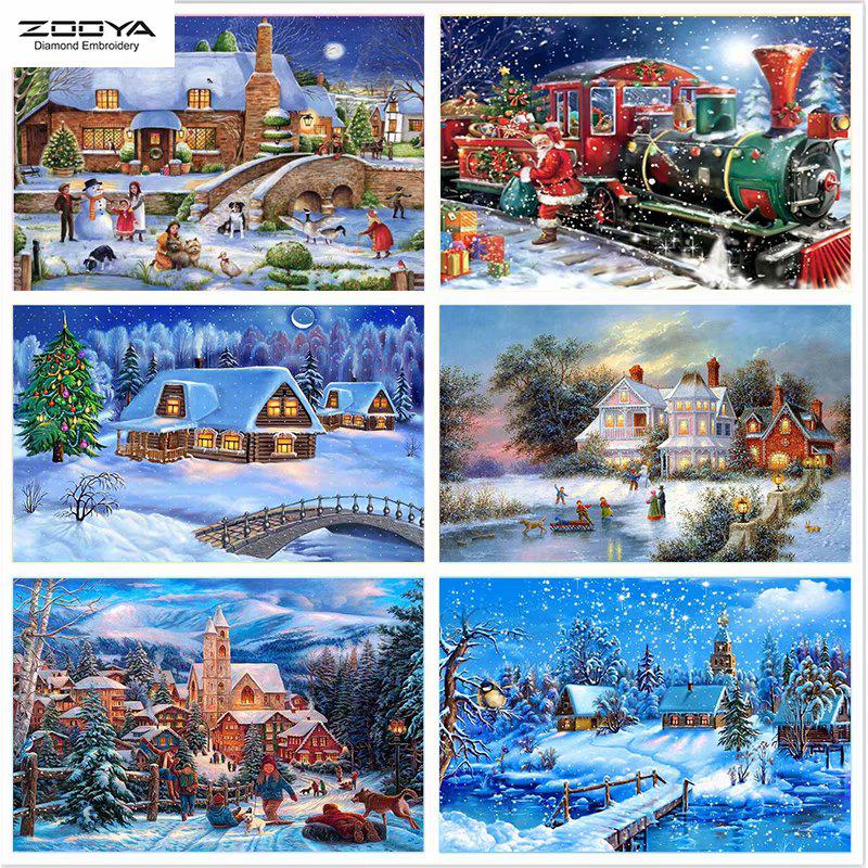 

ZOOYA DIY Полный дрель Алмазная картина Пейзаж Искусство Вышивка Крестом Мозаика Домашний Декор Подарок