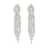 Cross Long Fringed Rhinestone Earrings Bridal Wedding Stage Atmosphere Exaggerated Earrings