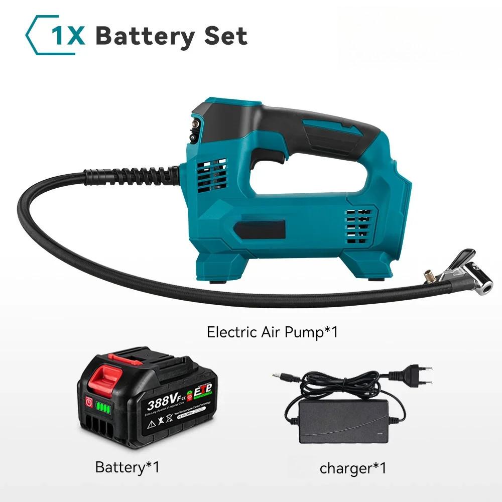 830Kpa Cordless Portable High Pressure Electric Air Pump LED Display Rechargeable Car Ball Inflatable Pump