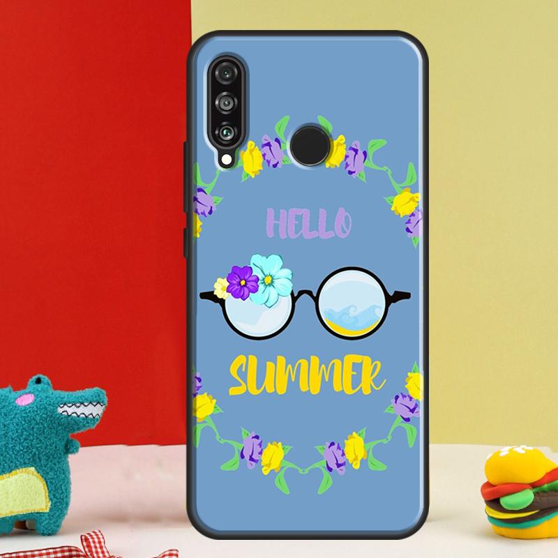 Hello Summer Flowers For Huawei Nova Y91 Y90 Y60 Y70 Y72 Y61 9 10 SE 12i 12s 11i 5T P60 Pro P20 P30 P40 Lite Case