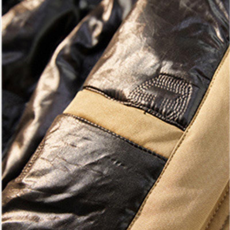 Men's Autumn and Winter with Wool Thickened Cotton-padded Jacket Youth New Large Size Standing Collar Warm Coat