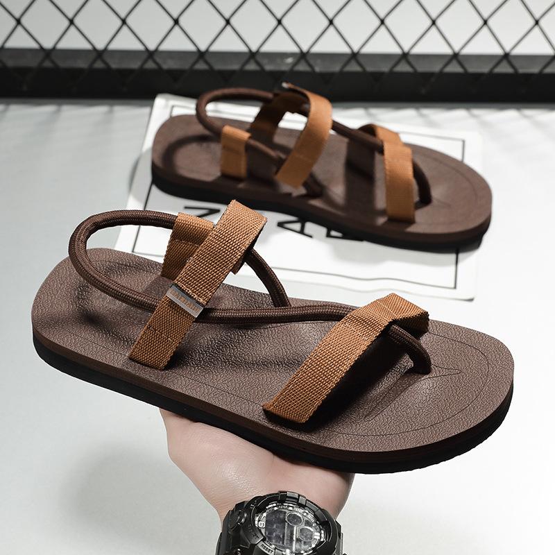 

Beach Shoes Men s Outer Wear Casual Sports Sandals Non-Slip Roman Outdoor Sandals Seaside Beach Shoes 45 коричневий