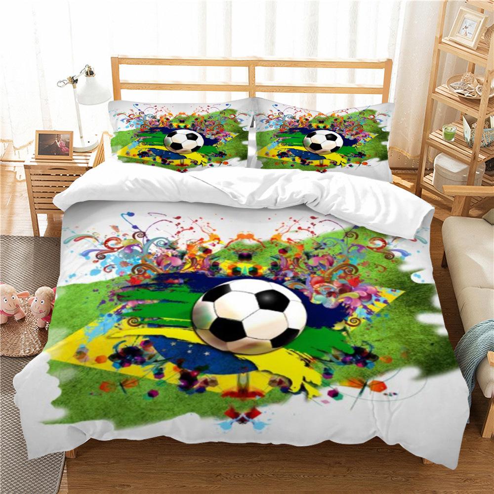 Ball Quilt Cover Pillowcase Two Or Three Piece Set 3D Digital Printing Polyester