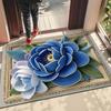 Woolen Flowers Printing Bathroom Thickening Mat Bath Non-slip Carpets In Wash Basin Bathtub Side Floor Rug Shower Room Doormat Memory Foam 3D Pad