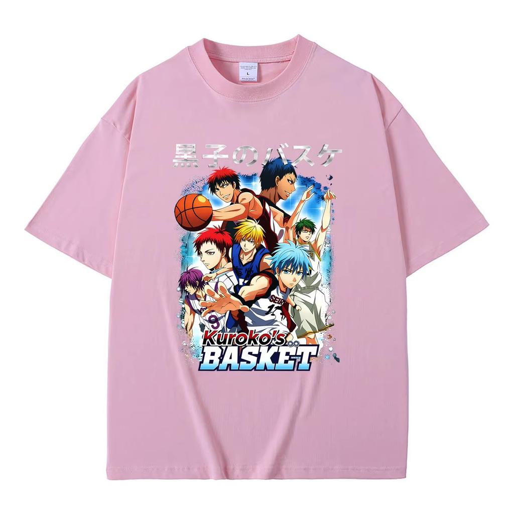 2026 Hot Sale Anime Kurokos Basketball Graphic T-shirt Unisex Vintage Hip Hop Streetwear Top Y2K Gothic Cotton Oversized T-shirts