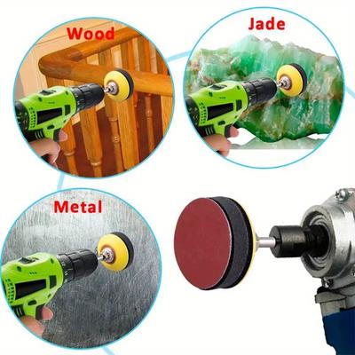 50-100pcs Set 2 Inch Sanding Discs Pad Kit for Drill Grinder Rotary Tools with Backer Plate Includes 60-2000 Grit Sandpapers