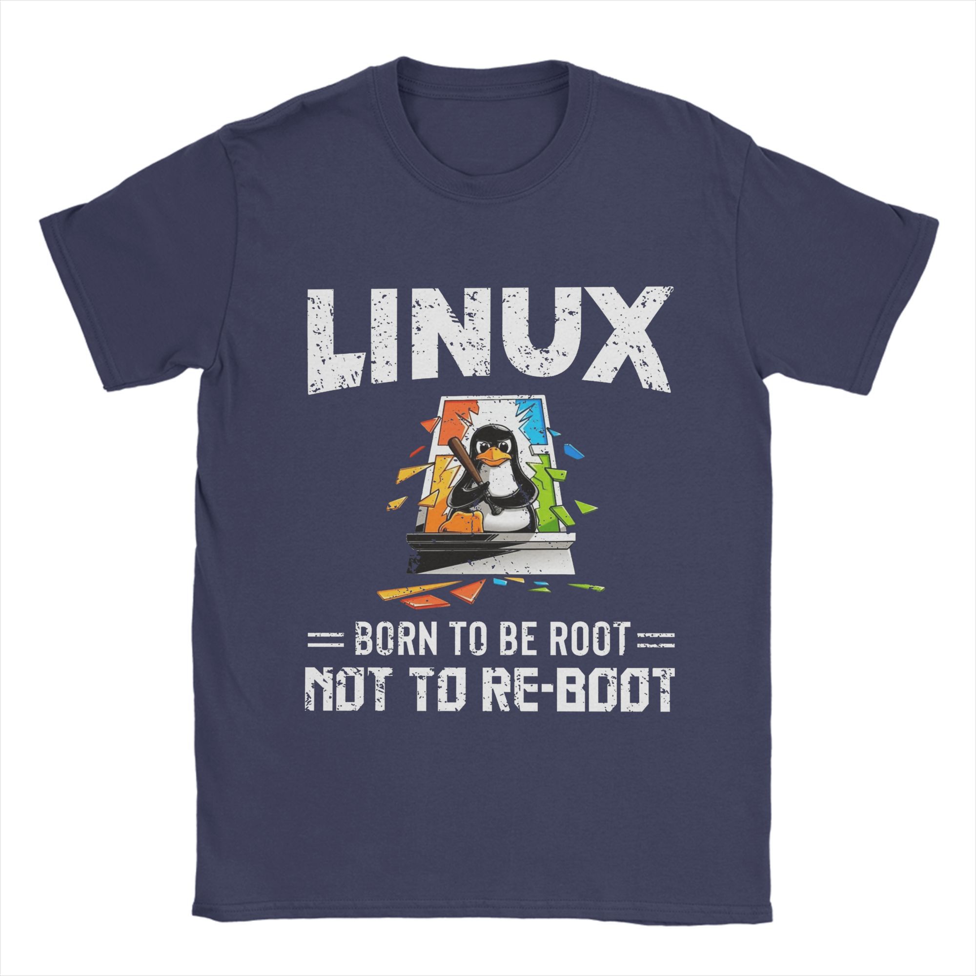 

Men T-Shirts Linux Windows Vintage Cotton Tees Short Sleeve T Shirt Crew Neck Tops 4XL 5XL 4XL