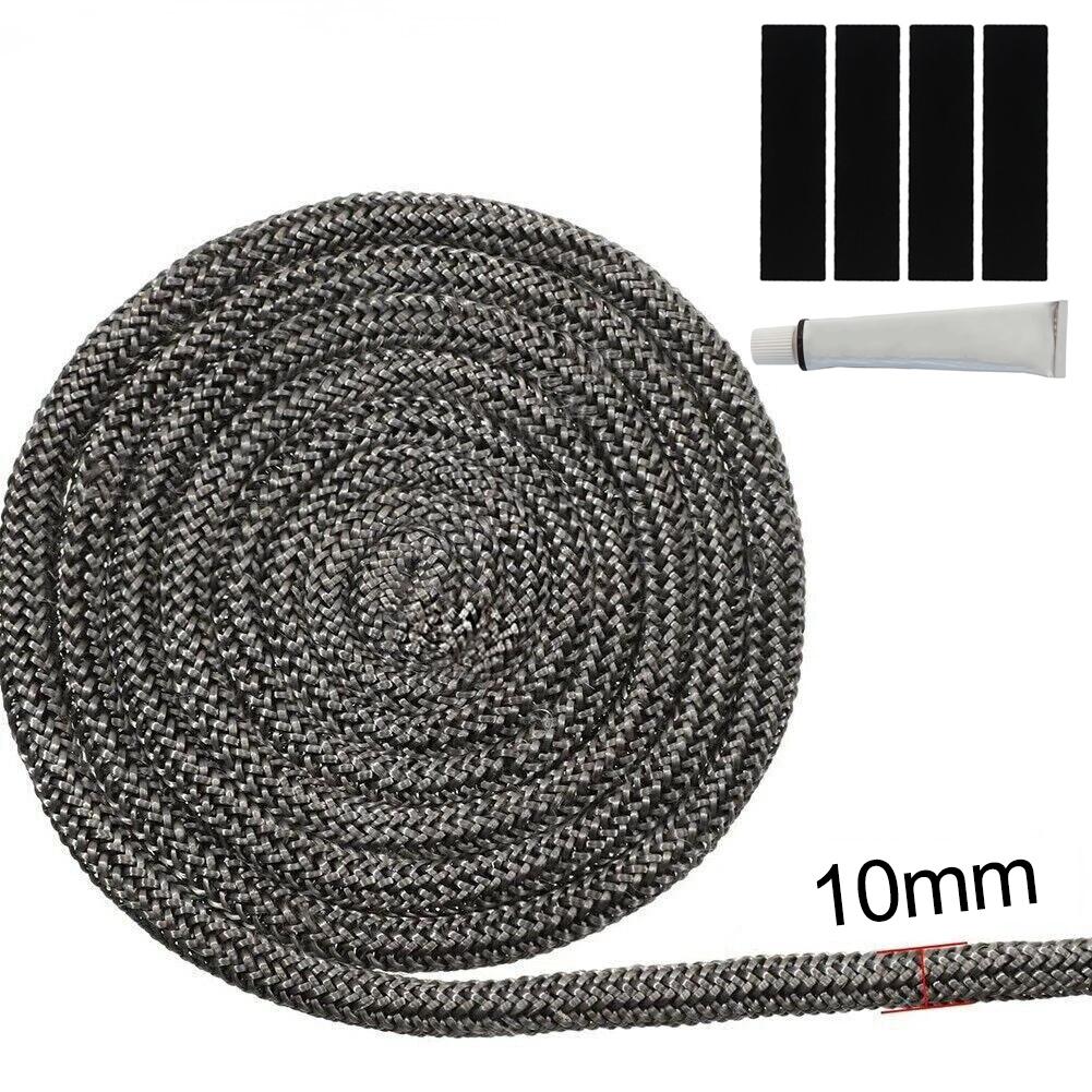 6-25mm Fireplace Sealing Rope Wood Stove Door Gasket Rope Seal Replacement Kit For Fireplace Oven Stove Heating Fireplaces Part