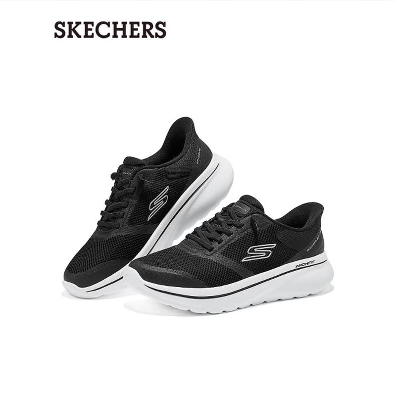 Skechers Women's 125853-BKW Casual Walking Shoes
