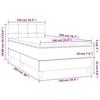 3140034 vidaXL Lit à sommier tapissier avec matelas Gris foncé 100x200cm Tissu