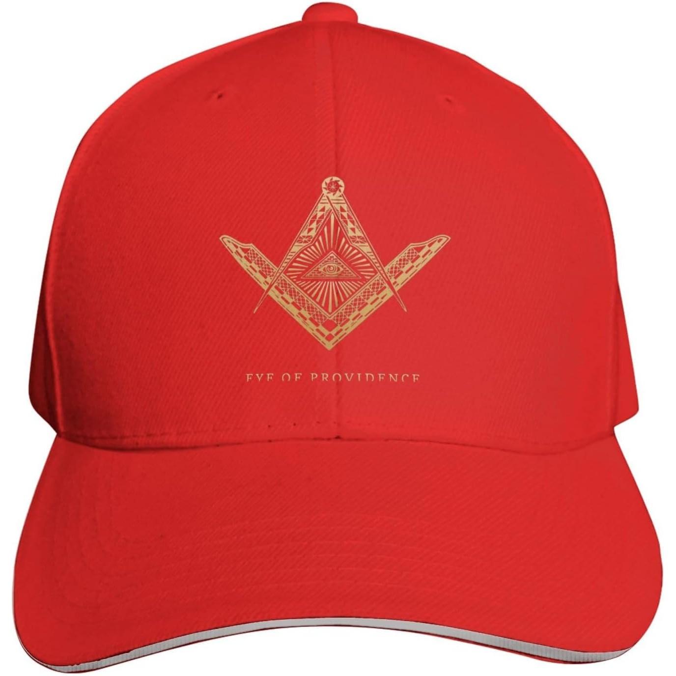 Masonic Eye of Providence Baseball Cap Polyester Adjustable Curved Brim Casual Dad Hat for Unisex Adjustable