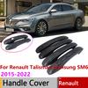 For Renault Talisman Samsung SM6 2015 2016 2017 2018     Carbon Fiber Door Handle Cover Protective Accessories