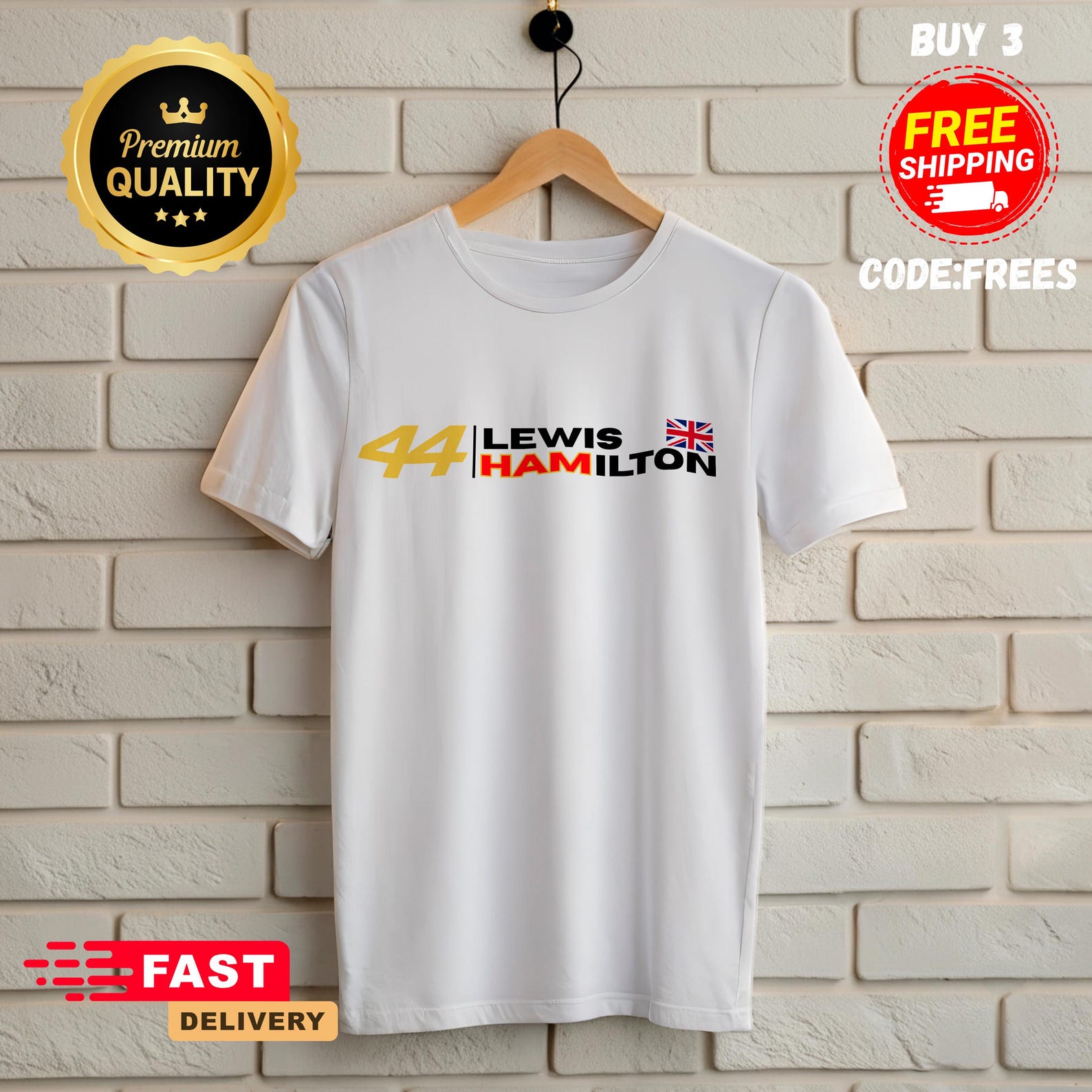 Lewis Hamilton F1 Unisex Shirt, F1 Racing Graphic Tee, F1 Driver Tshirt,Gift for Lewis Hamilton Fan, Formula One Shirt,Lewis Hamilton 44 Tee L