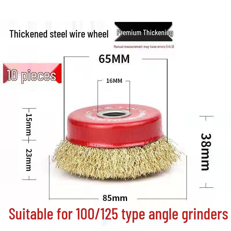 Bowl-Shaped Steel Wire Wheel Brush for Angle Grinder - Rust Removal & Polishing