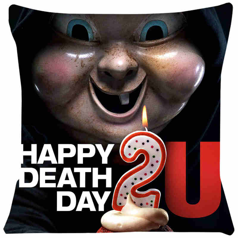 Happy Death Day Cushion Cover Decorative Pillowcase Chair Seat Square Car Pillow Cover Home Living Textile SJ208