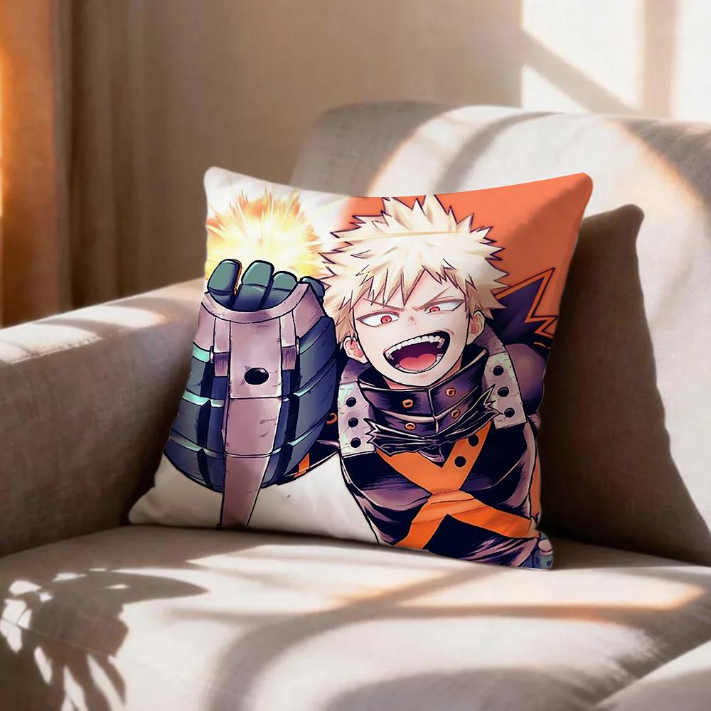 COOL Bakugo AAnime KKatsuki  Pillow Case Pattern Printed Pillowcase For Living Room Sofa Cushion Cover