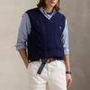Polo Ralph Lauren Gilet Uni Lâche Col V Maille Coton Hommes Hauts Bleu Foncé-Clair MNPOSWE1CM20116-400