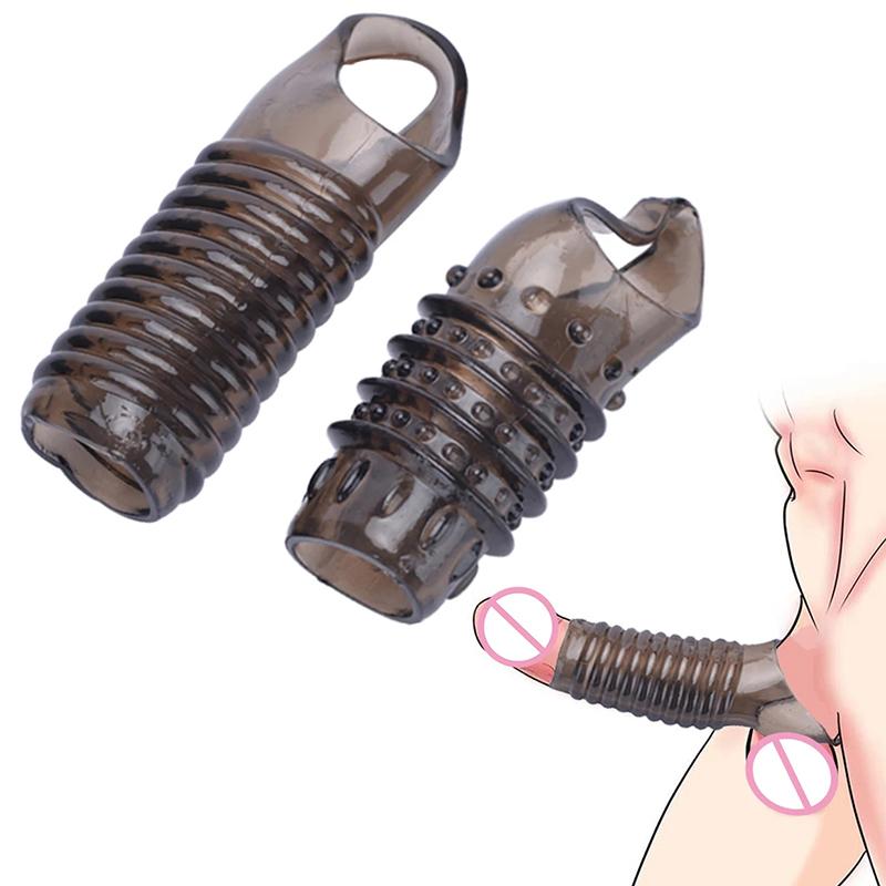 Male Cock Time Sex Toys For Men Male Organ Chastity Reusable Penis Enlargement Silicone Condoms Penis Extension Ring Sleeve
