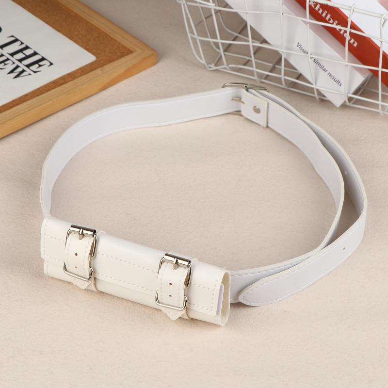 

Простой ремень из искусственной кожи Ремень Истребителя демонов Ремни Злого меча Поясная ножна Ножны Держатель Реквизит для косплея белый